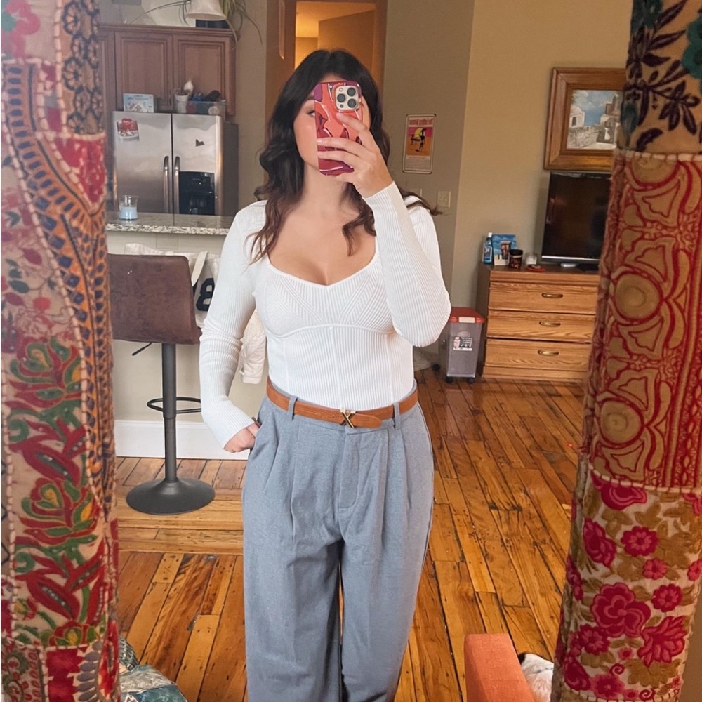 ABERCROMBIE GREY TROUSERS/SLACKS/DRESS PANTS